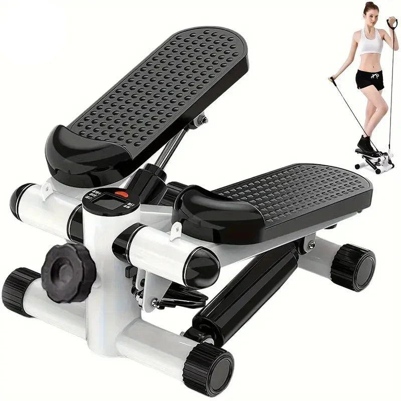 Mini Exercise Stepper with Resistance Band and Calories Counter