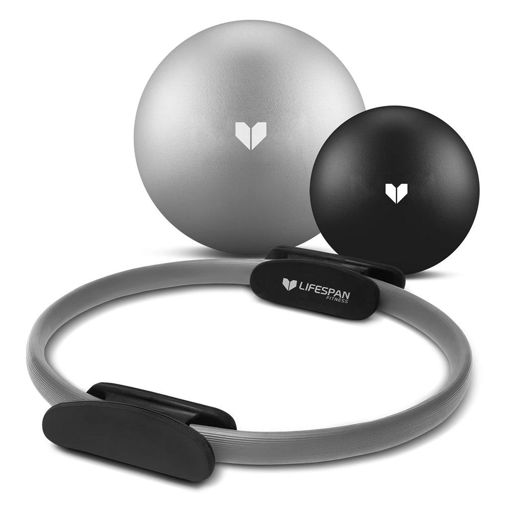 NNEDSZ Lifespan Fitness Pilates Essentials Set - Pilates Ring with Small and Medium Pilates Ball