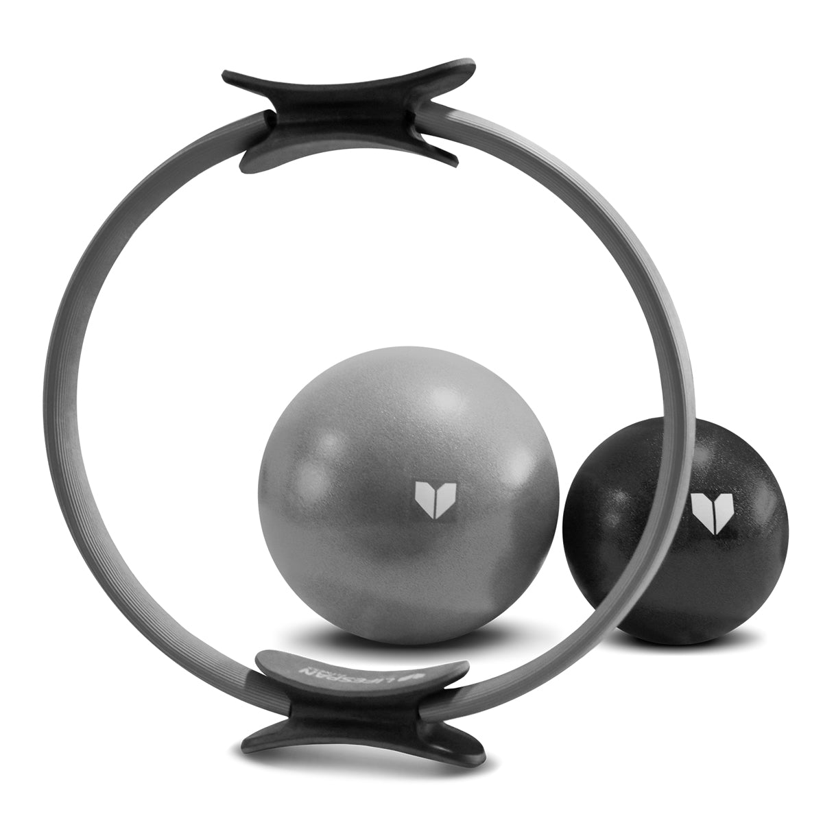 NNEDSZ Lifespan Fitness Pilates Essentials Set - Pilates Ring with Small and Medium Pilates Ball